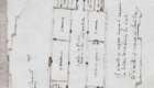 planimetria della villa in un documento del 1636