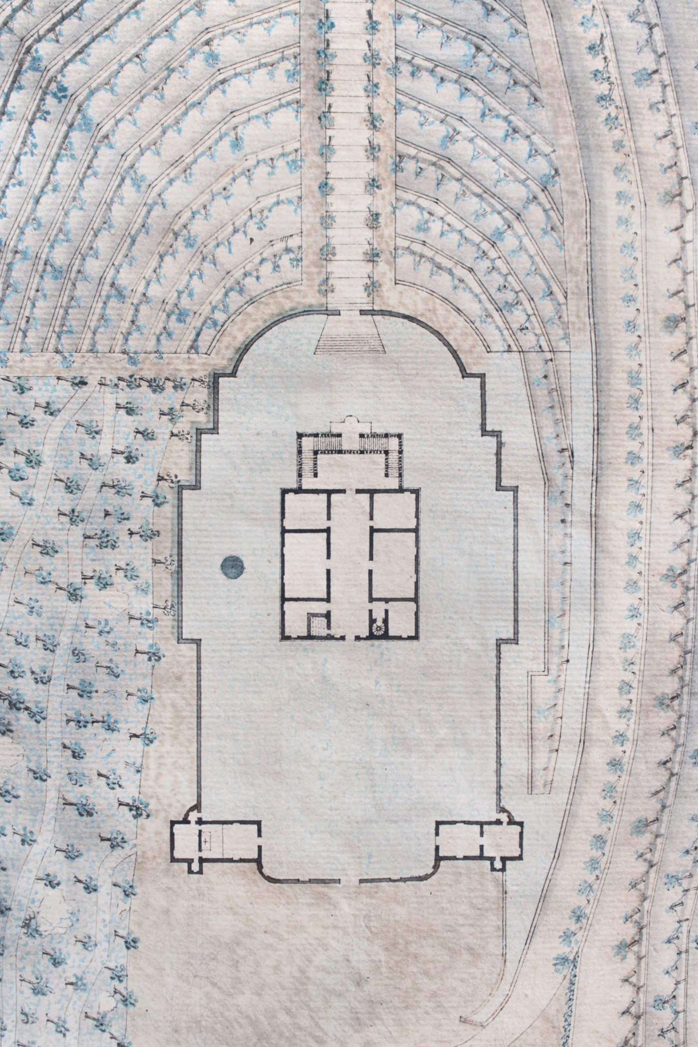 La planimetria della villa in un documento del 1803