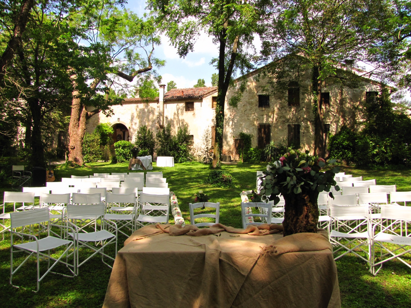wedding in a private park