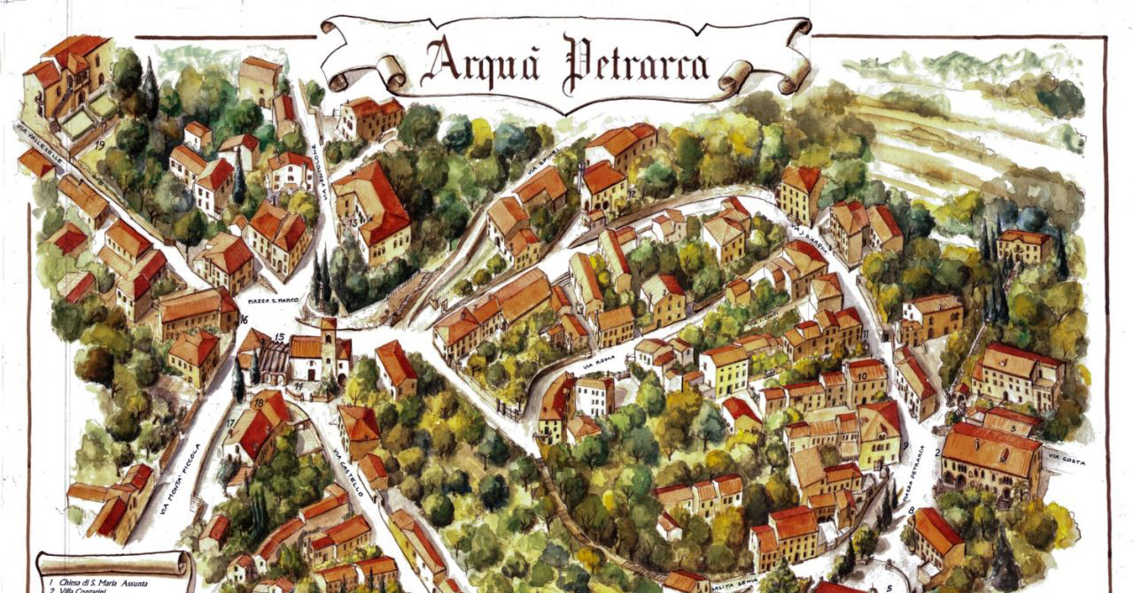 Arquà: mappa del borgo