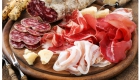 Italian meat platter - prosciutto ham, bresaola, pancetta, salami and parmesan