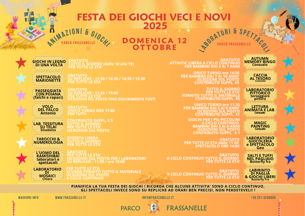 ANIMAZIONI FESTA GIOCHI 2024